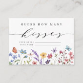 春夏のフローラガーデン推測する数のキス エンクロージャーカード (正面)