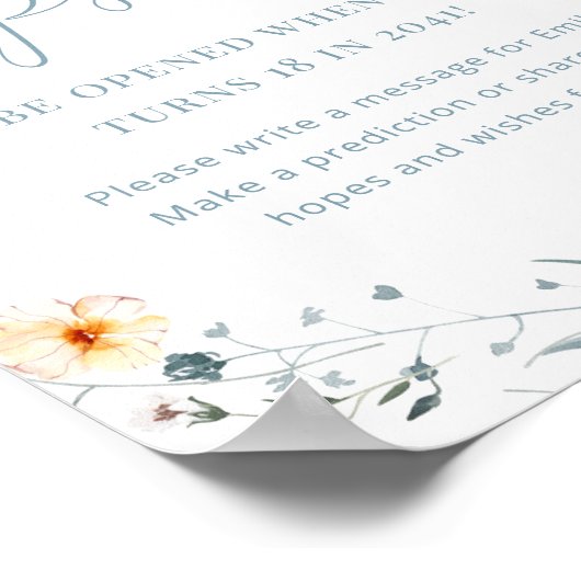 春夏のフローラ赤ちゃんシャワー時間カプセル ポスター (角)