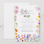 春夏のワイルドフラワー | カラフルなベビーシャワー 招待状 (正面/裏面)