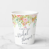 春夏の花柄 | ブライダルシャワー 紙コップ (裏面)