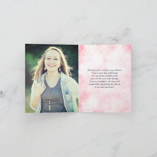 春夏の花 | ブライダルシャワーのお礼 サンキューカード (内部)