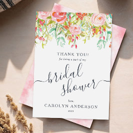 春夏の花 | ブライダルシャワーのお礼 サンキューカード