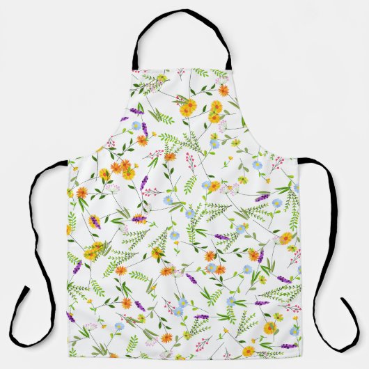 春夏の野生の花 エプロン (正面)
