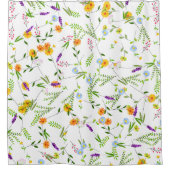 春夏の野生の花 シャワーカーテン (正面)