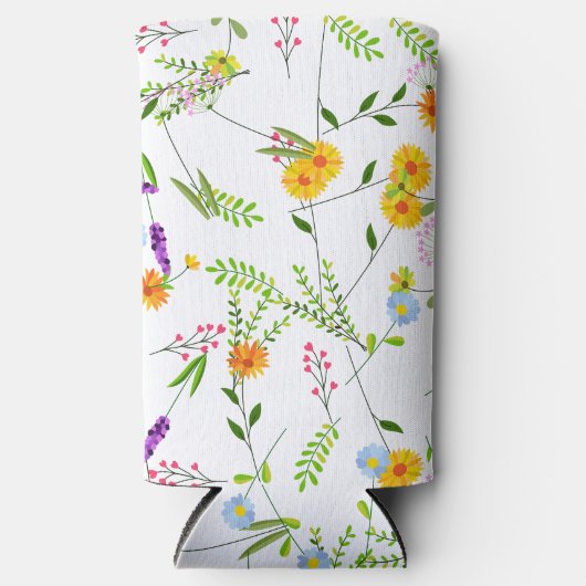 春夏の野生の花 スリム缶クーラー (正面)