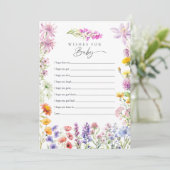 春夏の野生の花 赤ちゃんへの願い 招待状 (スタンド正面)