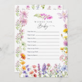 春夏の野生の花 赤ちゃんへの願い 招待状 (正面/裏面)