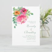 春夏はっきりしたのエレガントフローラ結婚写真 招待状 (スタンド正面)
