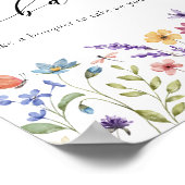 春夏フラワーブライダルシャワー 花のバー ポスト ポスター (角)