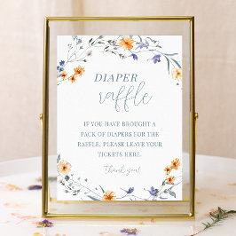 春夏フローラベビーシャワーおむつラッフル ポスター