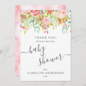 春夏フローラ |赤ちゃんシャワーありがとう サンキューカード (正面/裏面)