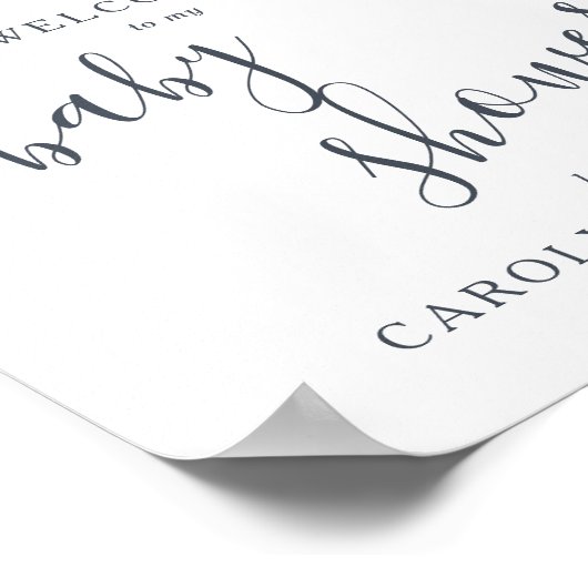 春夏フローラ |赤ちゃんシャワー歓迎サイン ポスター (角)