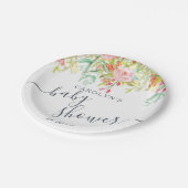 春夏フローラ |赤ちゃんシャワー ペーパープレート (アングル)