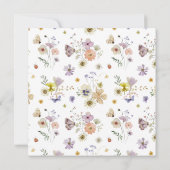 春夏ワイルドフラワーウォーターカラーバプテスマ 招待状 (裏面)