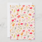 春夏ワイルドフラワーフローラスウィート16ピンク 招待状 (裏面)