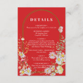 春夏ワイルドフラワー情熱的な赤い封入カード エンクロージャーカード (正面)