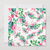 春夏水彩花卉60岁生日 招待状 (裏面)