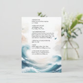 春夏海ビーチ先結婚式 エンクロージャーカード (スタンド正面)