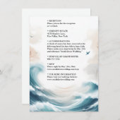 春夏海ビーチ先結婚式 エンクロージャーカード (正面/裏面)