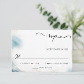 春夏海ビーチ先結婚式 出欠カード (スタンド正面)