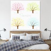 春夏秋冬の木 キャンバスプリント (インサイチュ (寝室))