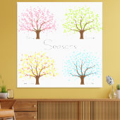 春夏秋冬の木 キャンバスプリント (インサイチュ (リビング))