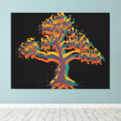 春夏秋冬の木#4 キャンバスプリント (インサイチュ (ウッドフロア))