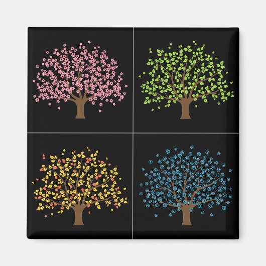 春夏秋冬ツリーマグネット マグネット (正面)