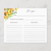 春夏花ブライダルシャワーレシピカード (正面)