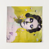 春女神イエローアンドピンクス タペストリー (正面(横))