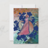 春女神バタフライアート サンキューカード (正面)