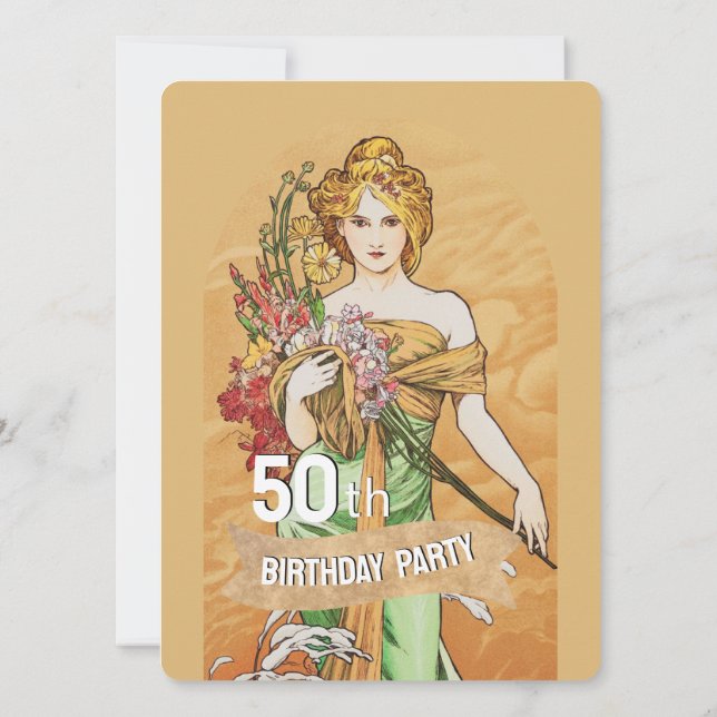 春女神50歳の誕生日パーティー，女性，芸術 (裏面)