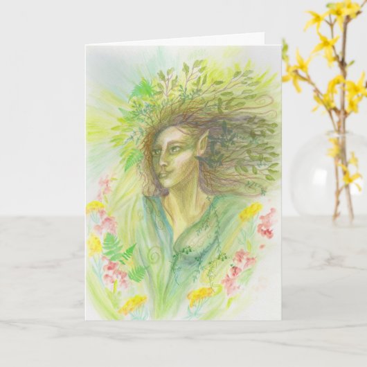 春女神 カード (黄色い花)