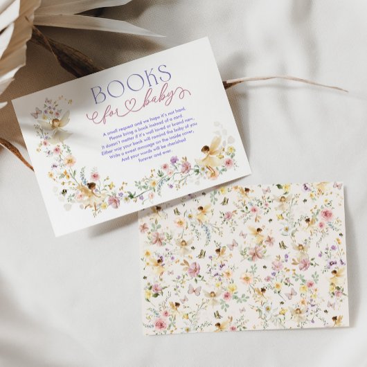 春妖精の山花牧草地の本のためのベビーガール エンクロージャーカード