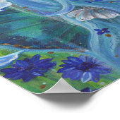 春妖精ムーンフラワーアートbyルネ・ラヴォワ ポスター (角)