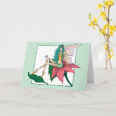 春妖精空白のグリーティングカード カード (黄色い花)