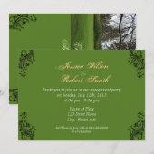 春婚約パーティ招待状 招待状 (正面/裏面)