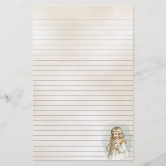 春子ヴィンテージイラストレーション文房具 便箋 (正面)