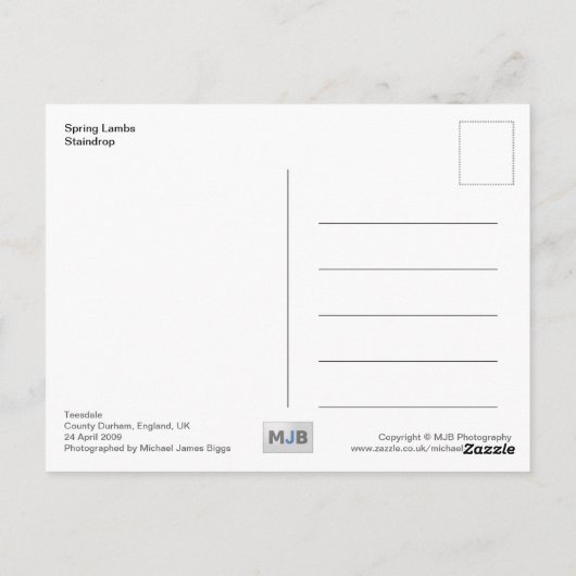 春子板 ポストカード (裏面)