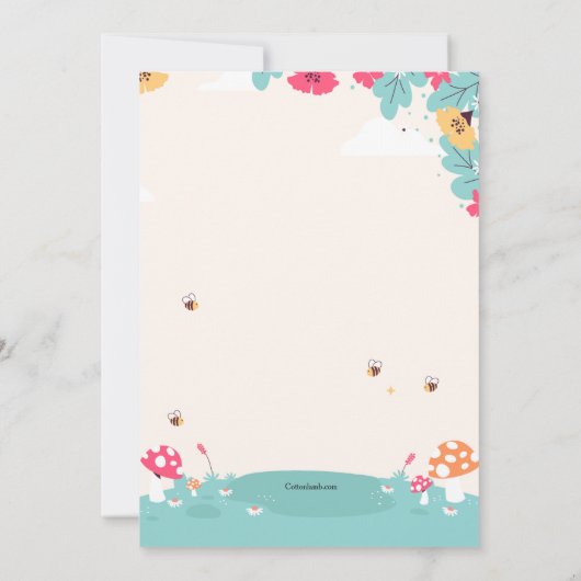 春季の水やり缶 招待状 (裏面)