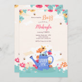 春季の水やり缶 招待状 (正面/裏面)