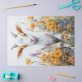 春季ヤギ子イエローワイルドフラワーデコップページ 薄葉紙 (クラフト)