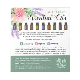 春季水彩フローラ必須油 ノートパッド