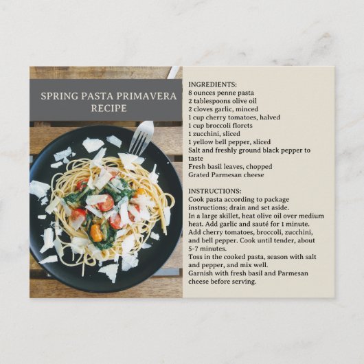 春季節レシピ不動産仲介業者又は実在財産 ポストカード (正面)