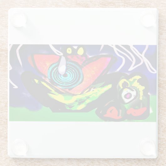 春季花蛙 ガラスコースター (裏面)