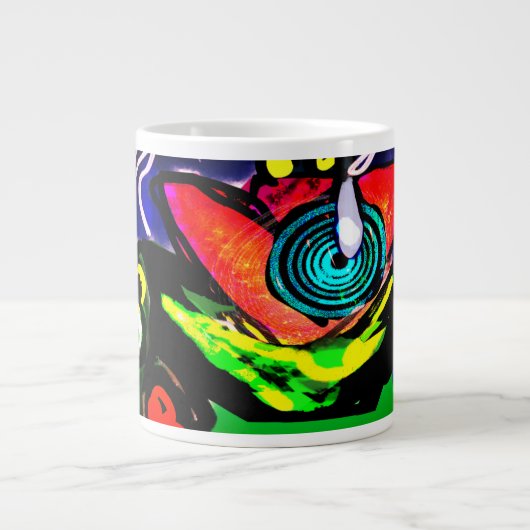 春季花蛙 ジャンボコーヒーマグカップ (正面)