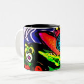 春季花蛙 ツートーンマグカップ (正面左)