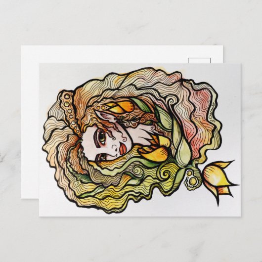 春小妖精や小人女神ウィッカ信者 ポストカード (正面/裏面)