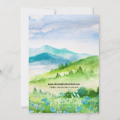 春山脈 |ワイルドフラワーフレーム結婚フォト セーブザデート (裏面)