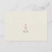 春山花結婚の詳細囲みカード エンクロージャーカード (裏面)